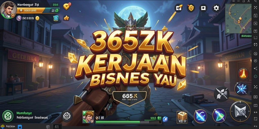 Tangkapan layar 365ZK menunjukkan gameplay dinamis dalam membangun bisnis.