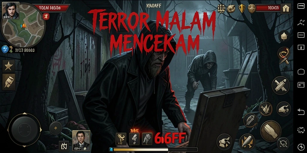Gameplay menegangkan di <strong>666FF</strong> dengan monster yang mengintai.