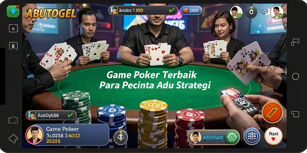 Screenshot gameplay yang menampilkan suasana seru permainan Poker.