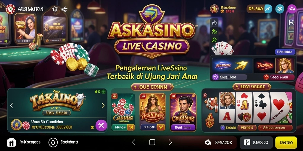 Tampilan gameplay Live Casino yang mendebarkan di ASKASINO.
