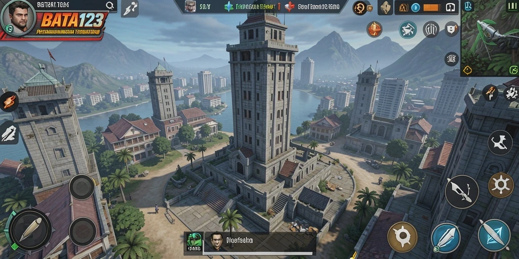 Screenshot BATA123 menunjukkan aksi pertahanan menara yang mendebarkan.