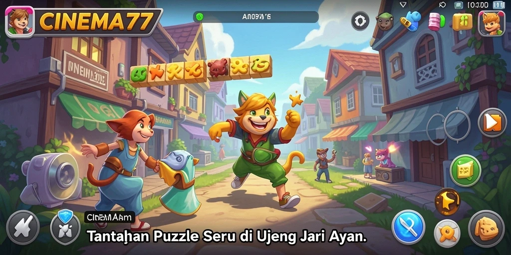 Tampilan gameplay <strong>CINEMA77</strong> dengan berbagai tantangan puzzle yang menarik.