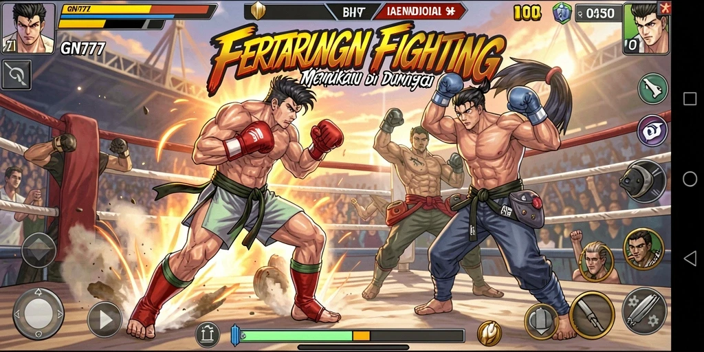 Tampilan gameplay GN777 yang mendebarkan saat bertarung.