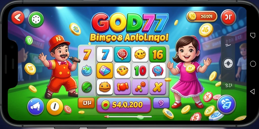 Screenshot gameplay Bingo di GOD77 yang menarik dan penuh warna.