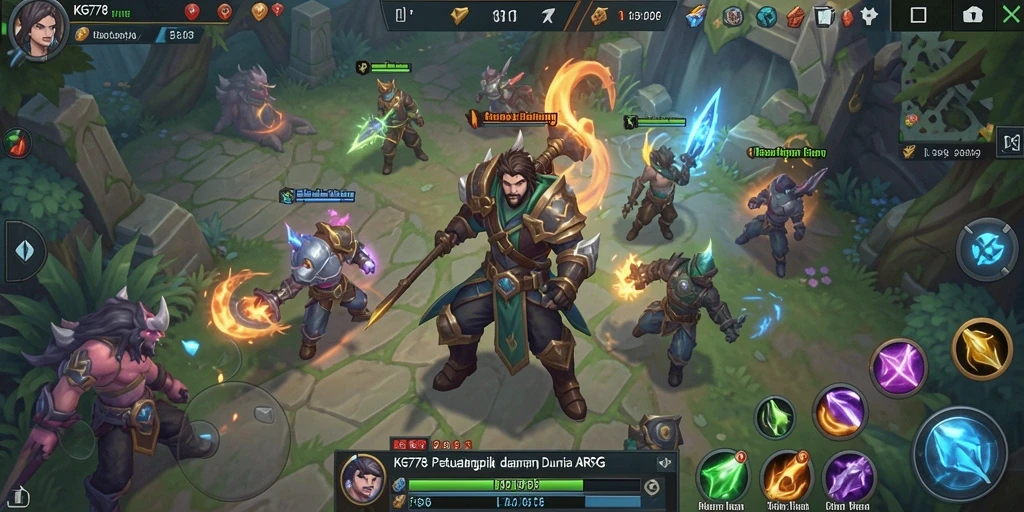 Screenshot menampilkan pertarungan epik dalam gameplay ARPG.