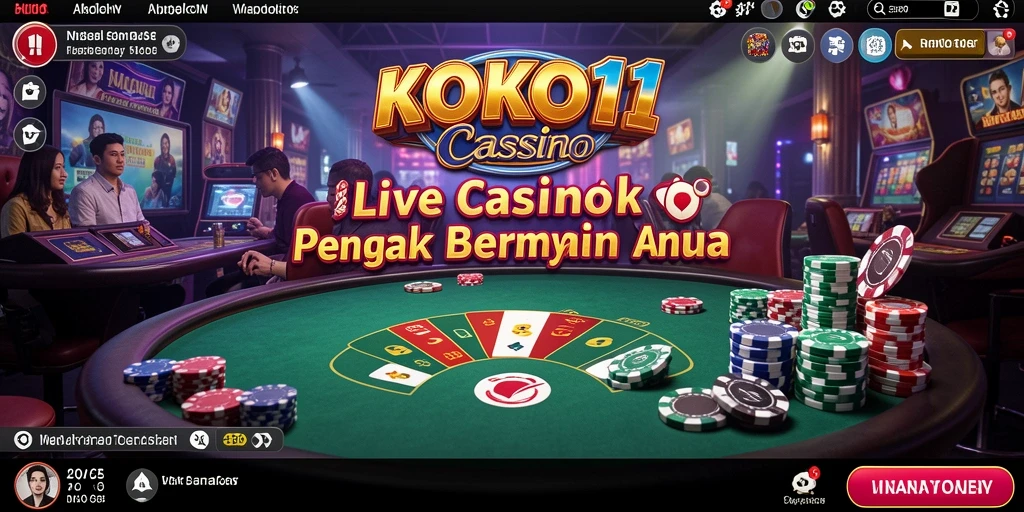Tampilan gameplay Live Casino KOKO11 yang menarik dan interaktif.