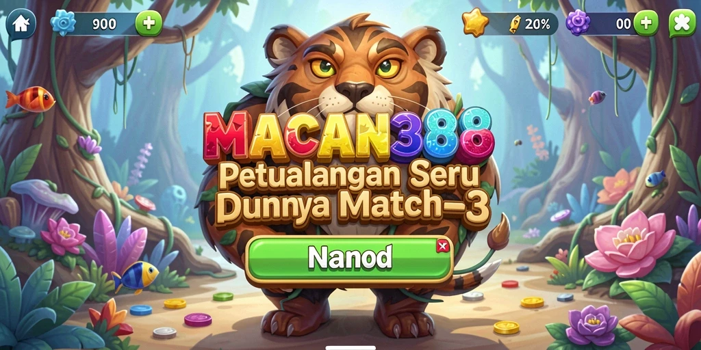 Tampilan seru gameplay Match-3 di MACAN388.