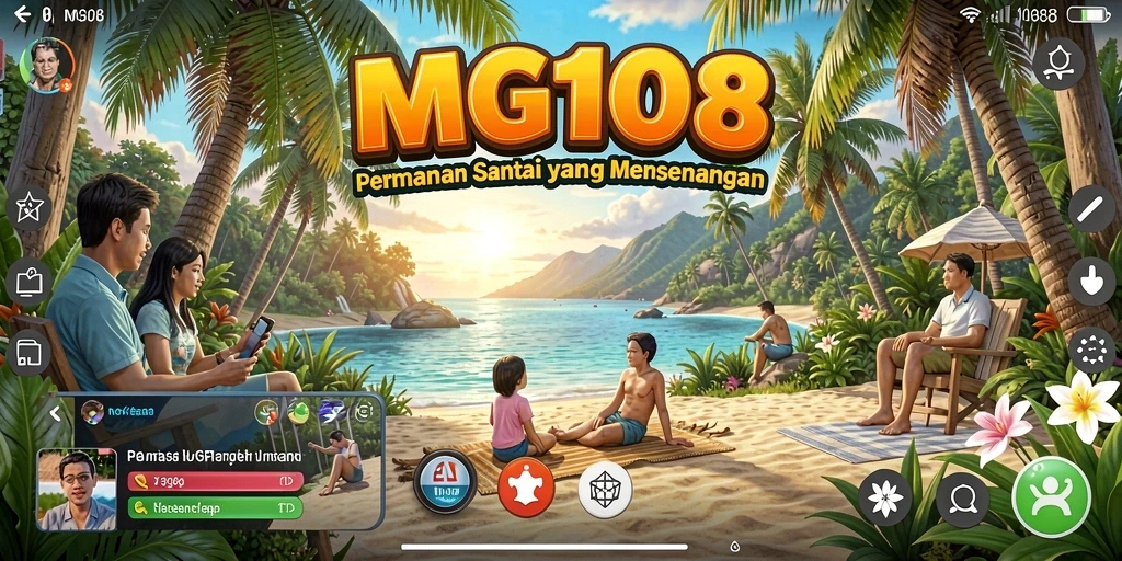 Tampilan gameplay menarik MG108 yang seru dan penuh warna.
