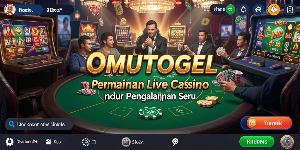 Screenshot gameplay OMUTOGEL menampilkan dealer langsung dalam aksi.