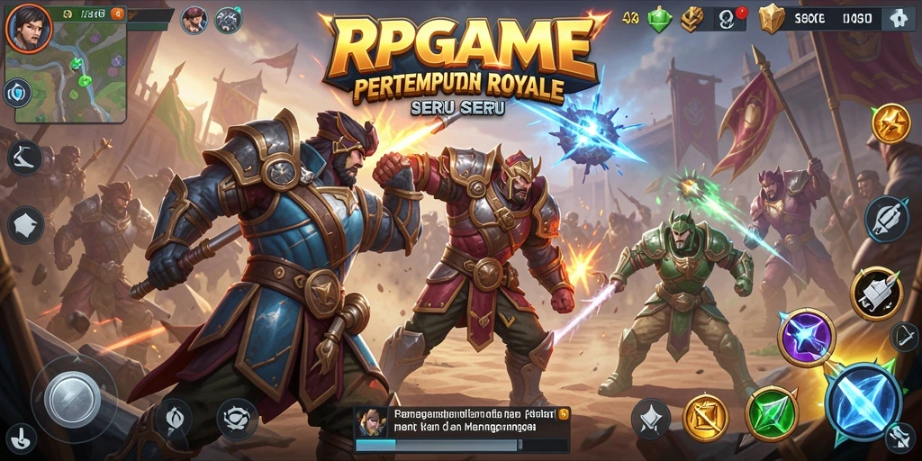 Tampilan gameplay RPGAME yang menegangkan dalam pertempuran Battle Royale.