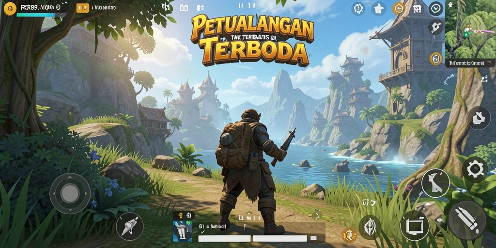 Screenshot gameplay RR89 menunjukkan petualangan luar biasa di dunia terbuka.