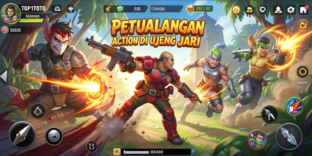 Tangkapan layar gameplay menunjukkan aksi seru dari TOP1TOTO.
