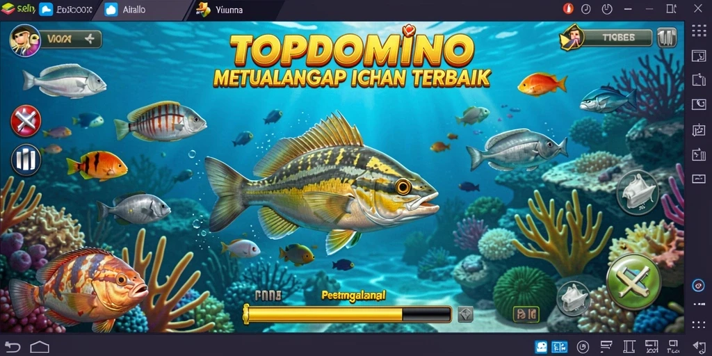 Tangkapan menakjubkan dalam permainan Fishing TOPDOMINO.
